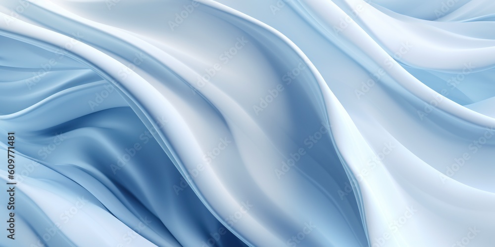 Abstract background liquid wave or wavy folds of silk material. Generative AI