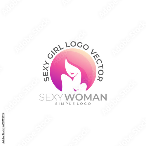Free Download Sexy girl logo vector, salon icon with simple design - GFXLoad