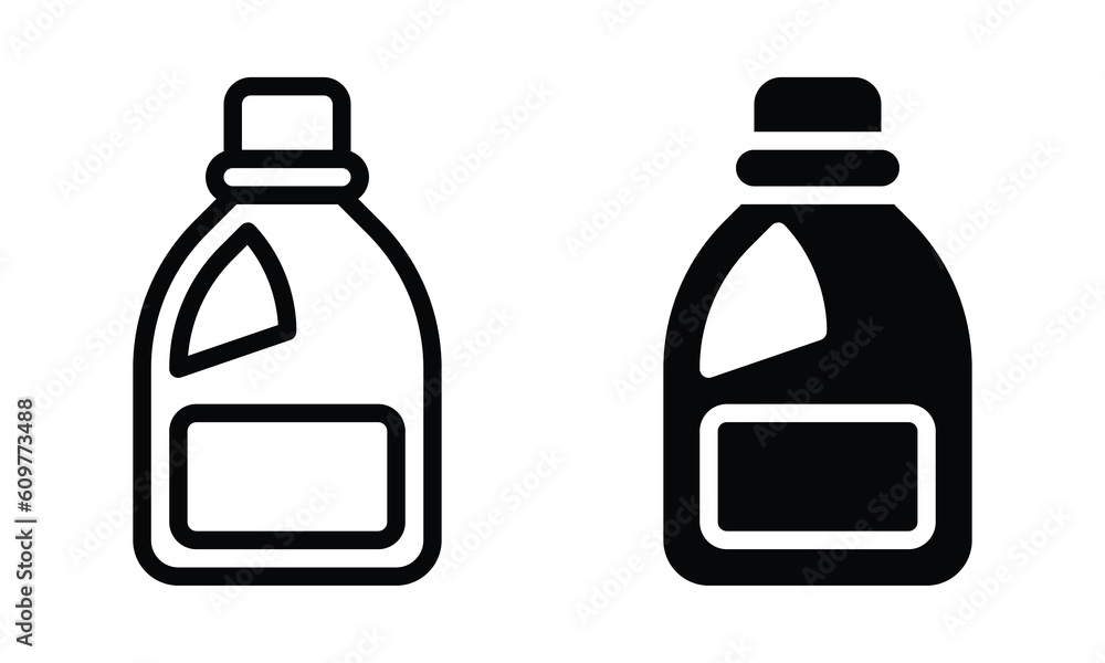 Detergent icon with outline and glyph style. Detergent icon with outline and glyph style.
