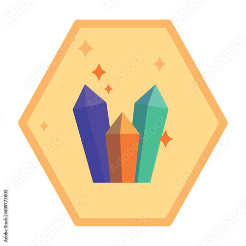 vector icons of a diamonds with orange background