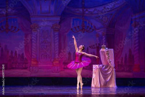 Ballerina expression at recital