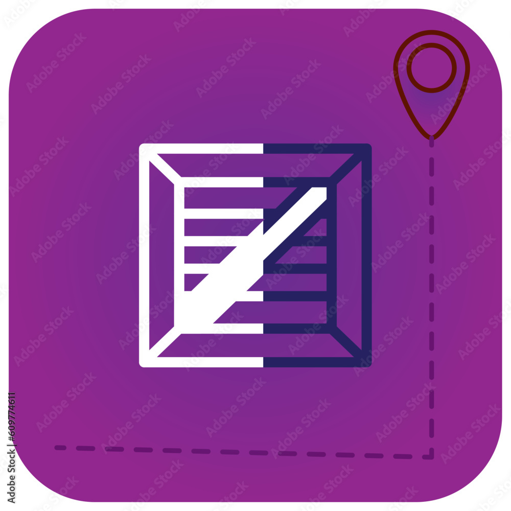 wooden box vector icon with purple background wooden box vector icon with purple background