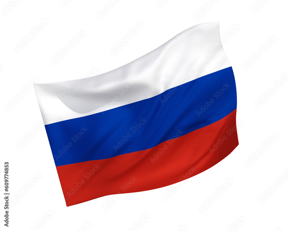 Simple 3D Russia national flag in the form of a wind-blown shape
Simple 3D Russia national flag in the form of a wind-blown shape