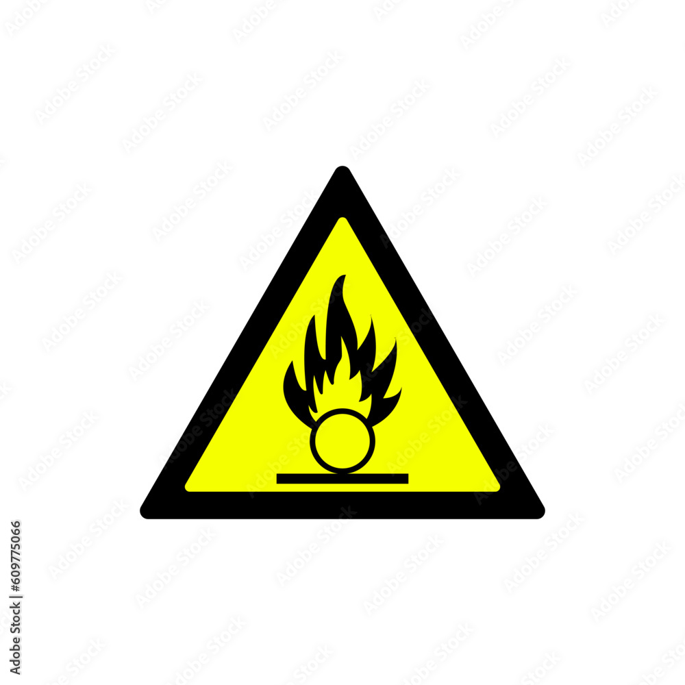 triangle yellow oxidizing warning symbol triangle yellow oxidizing warning symbol
