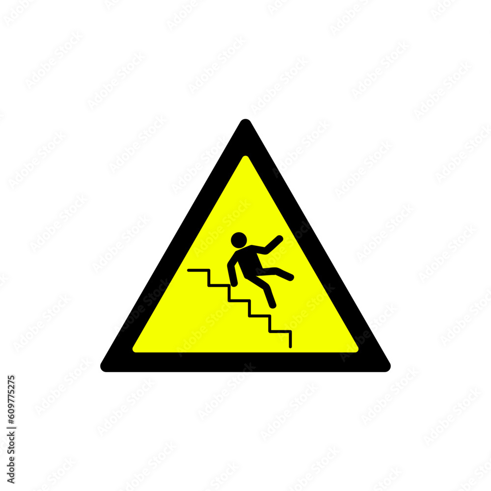 triangle yellow fall from stairs warning symbol triangle yellow fall from stairs warning symbol