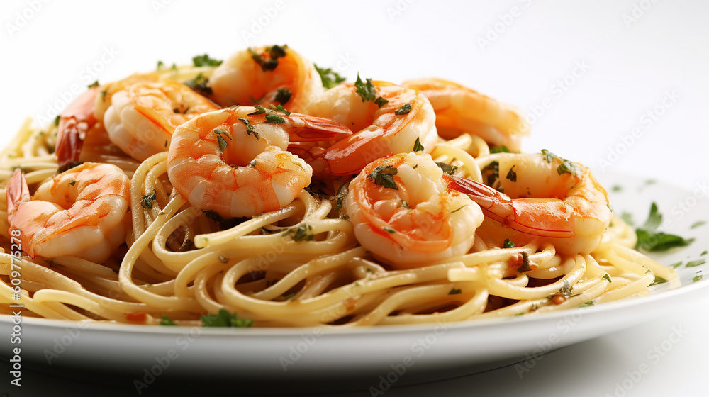 Close up shot of Shrimp Scampi Close up shot of Shrimp Scampi