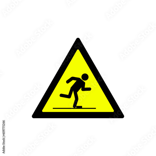 triangle yellow stumble warning symbol