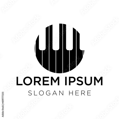 Pianissimo logo vector illustration isolated on white background