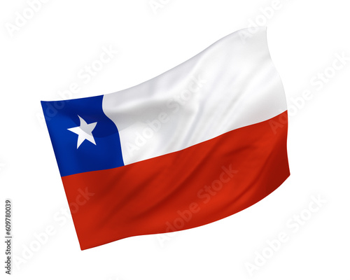 Simple 3D Republic of Chile national flag in the form of a wind-blown shape Free Download Simple 3D Republic of Chile national flag in the form of a wind-blown shape - GFXLoad