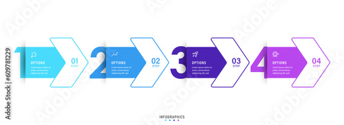 Vector Infographic label design template with icons and 4 options or steps. Can be used for process diagram, presentations, workflow layout, banner, flow chart, info graph.