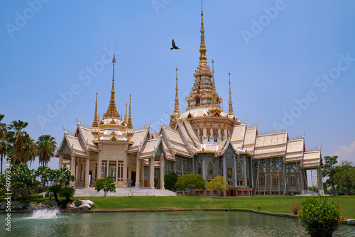 Luang Pho To Temple, a large body, a large building, a place of merit making for Buddhists At Sikhiu District, Thailand 16-05-2023