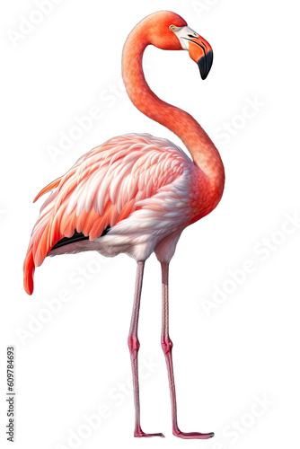 A Flamingo isolated on transparent background -Generative AI  © Nhan