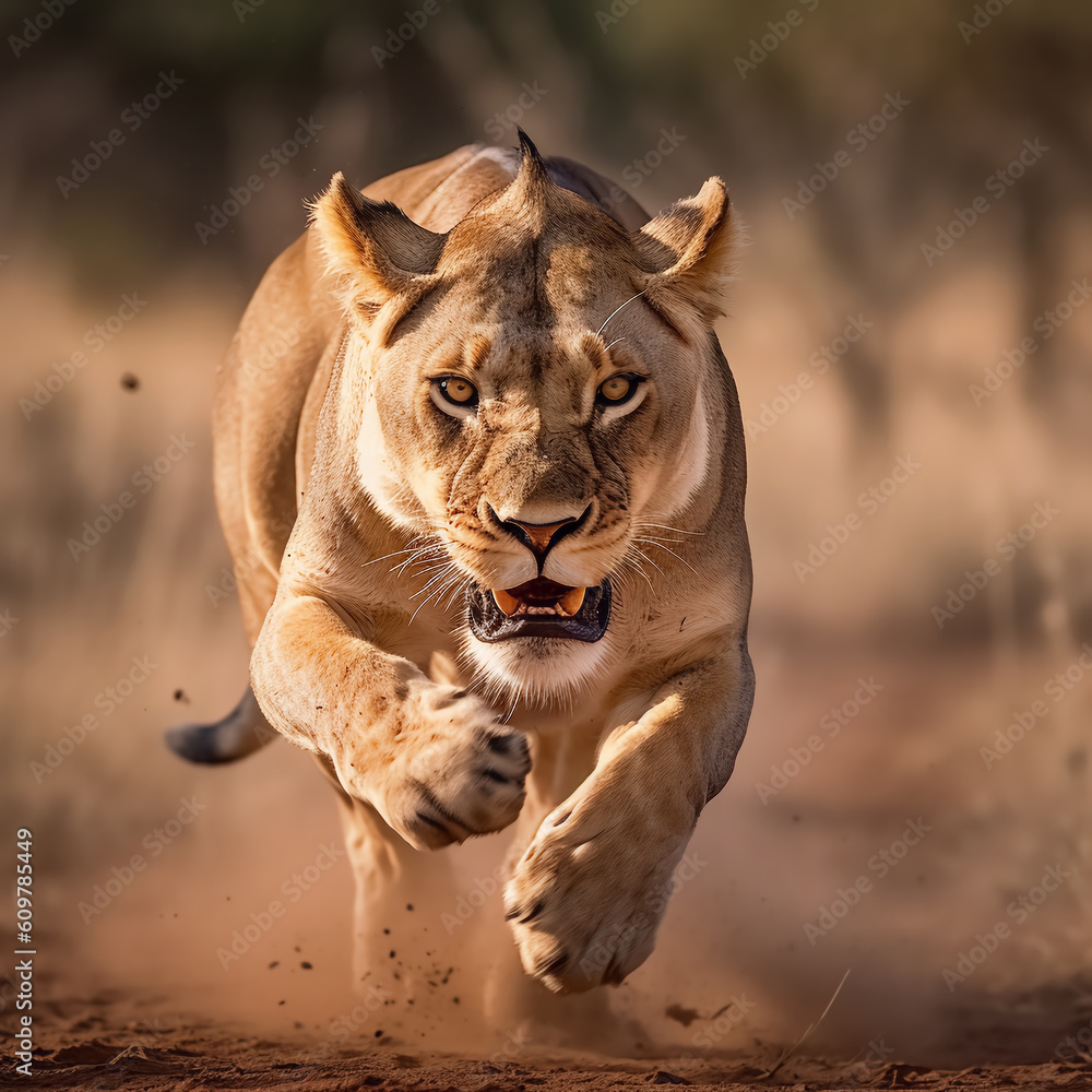 Obraz premium lion in the grass
