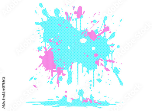 インクが飛び散っている背景イラスト