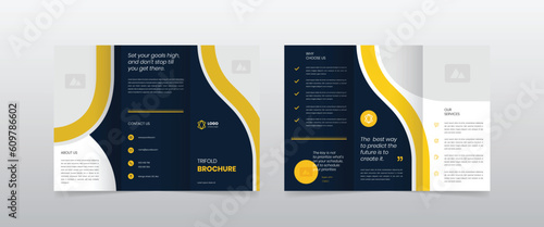 Modern multipurpose trifold brochure design template