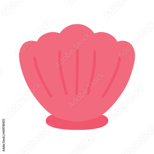 Cute Clam Clip Art Sea Animal Doodle Cartoon Animated Vector Illustration