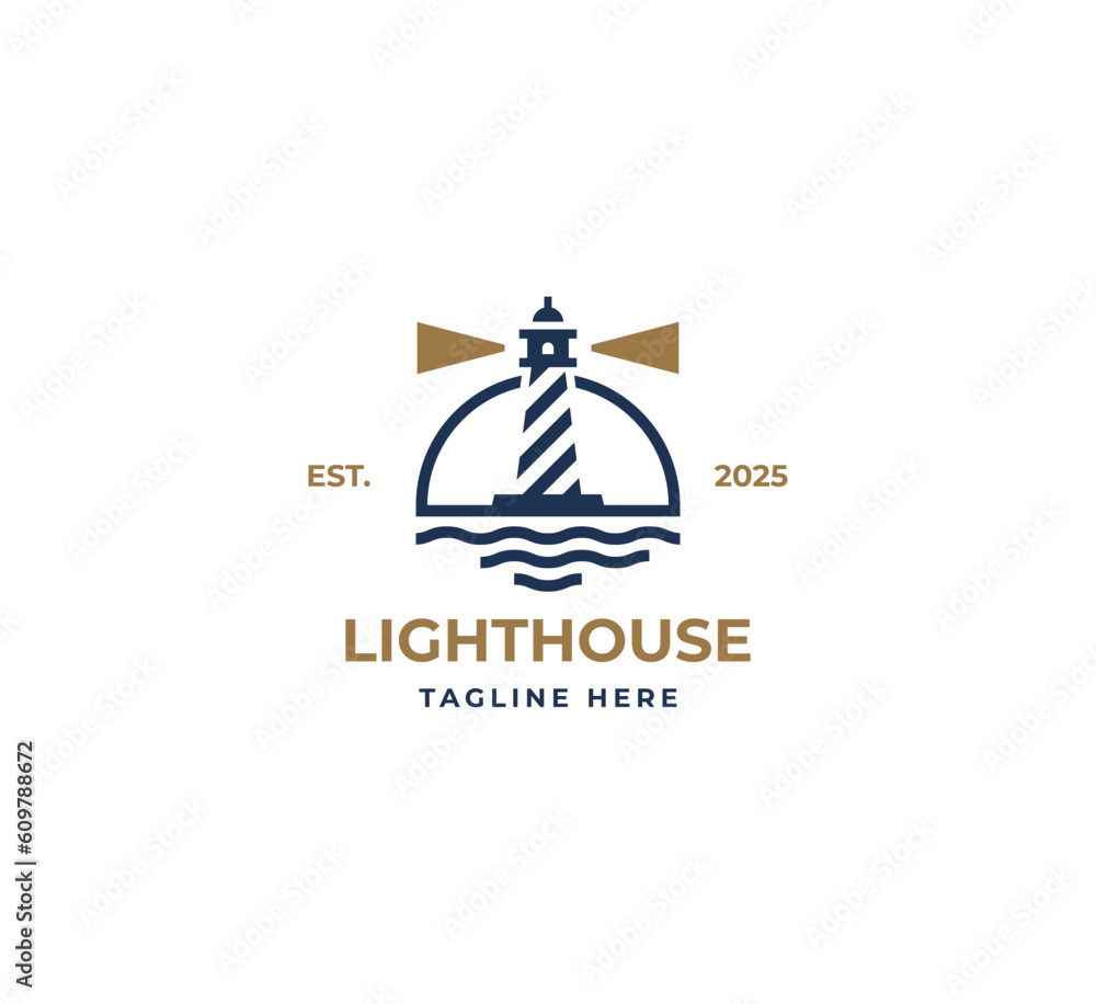 Lighthouse, Beacon logo icon. Vector Illustration. Lighthouse, Beacon logo icon. Vector Illustration.