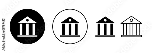Bank icon vector for web and mobile app. Bank sign and symbol, museum, university