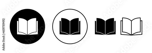 Book icon vector for web and mobile app. open book sign and symbol. ebook icon