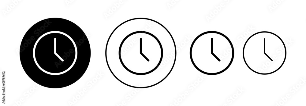 Clock icon vector for web and mobile app. Time sign and symbol. watch icon Clock icon vector for web and mobile app. Time sign and symbol. watch icon