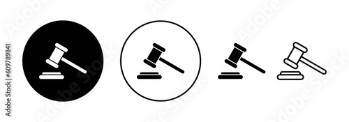Gavel icon vector for web and mobile app. judge gavel sign and symbol. law icon. auction hammer