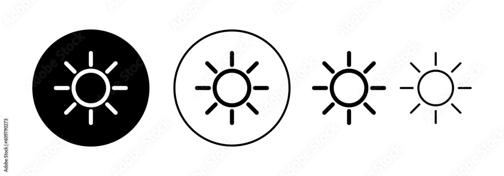 Sun icon vector for web and mobile app. Brightness sign and symbol. Sun icon vector for web and mobile app. Brightness sign and symbol.