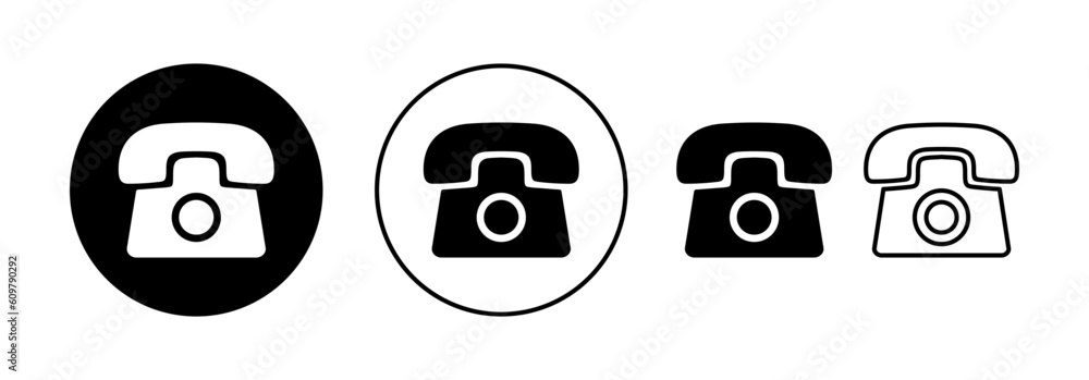Telephone icon vector for web and mobile app. phone sign and symbol