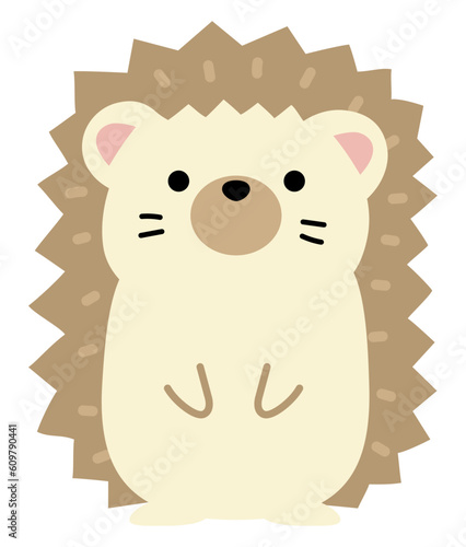かわいいハリネズミの全身イラスト