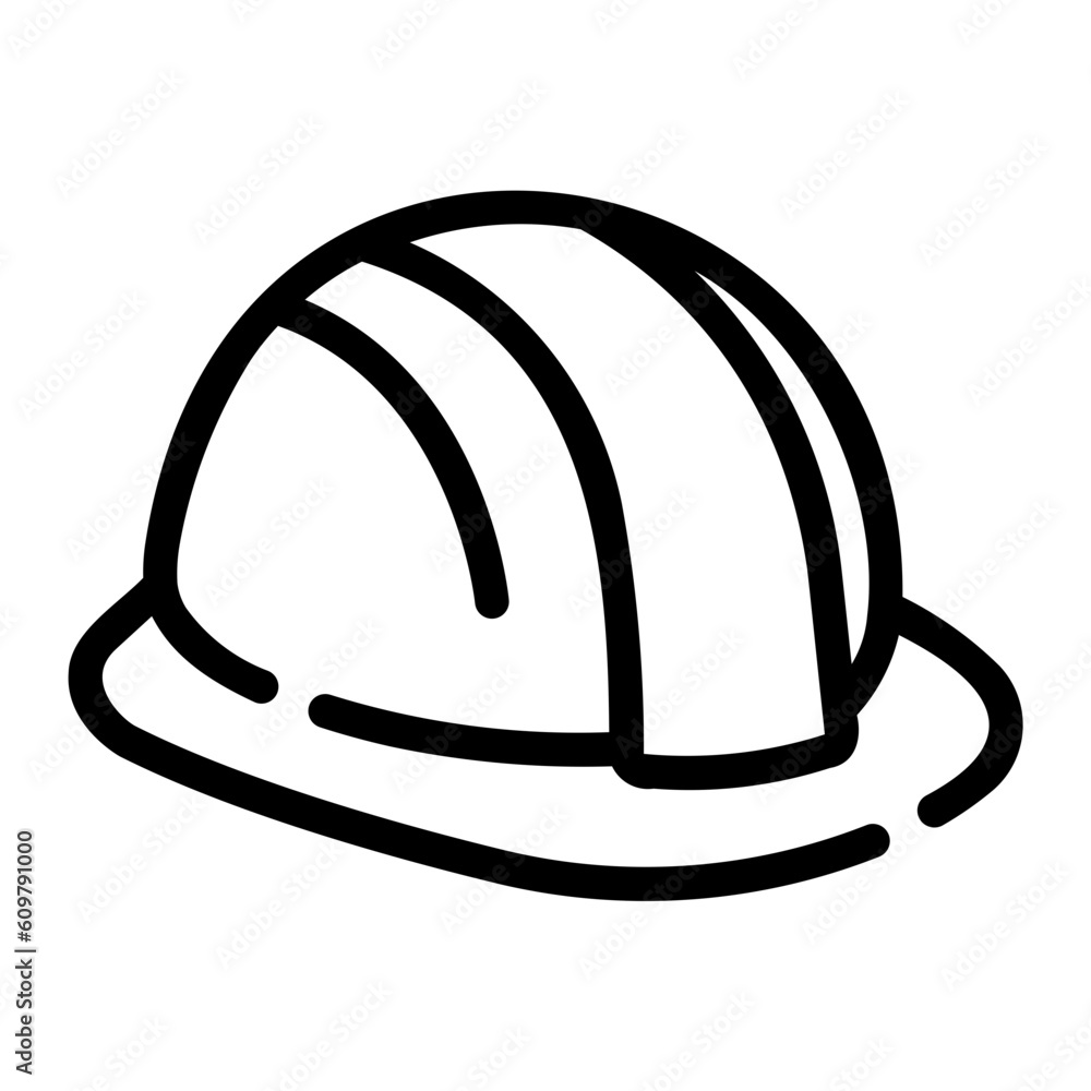 helmet Line Icon helmet Line Icon