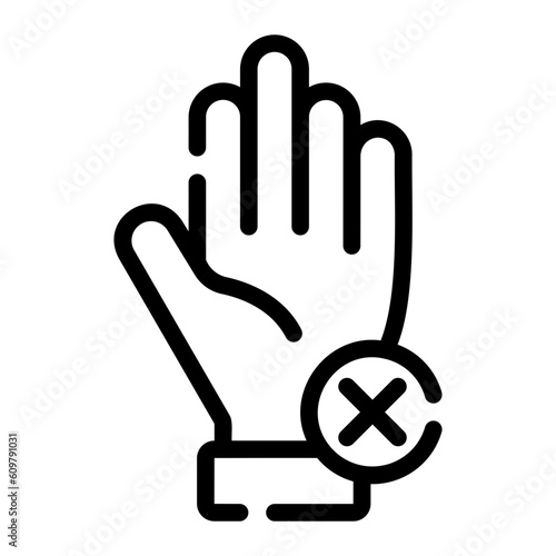 Fotografie untouchable sign Line Icon