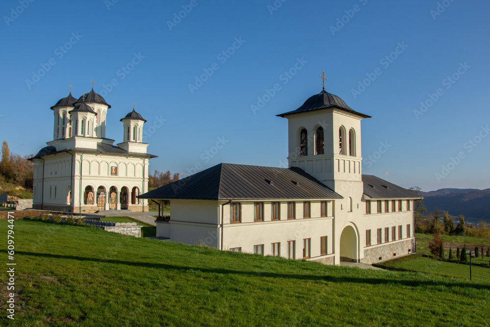 New Orthodox monastery of nuns from Salva, Built in 1994,Bistrița.Romania Image of October 2022 New Orthodox monastery of nuns from Salva, Built in 1994,Bistrița.Romania Image of October 2022