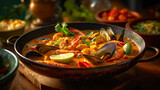 Seafood Curry Fragrant Thai-inspired spices. Generative AI