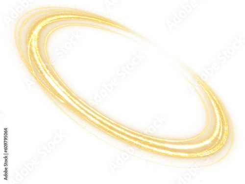 Картината върху платно Glimmering Gold Glitter Circle Motion Effect
