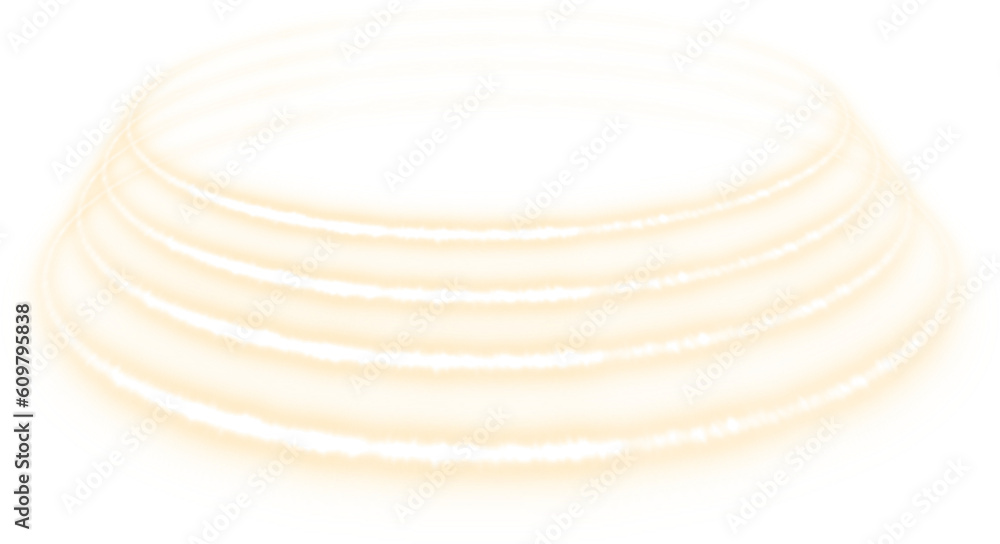 Obraz premium Golden Light Circle Abstract Composition