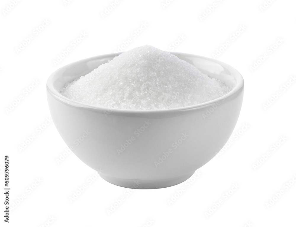 sugar in white bowl on transparent png