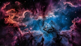 Majestic view of a nebula in space, Generative AI
