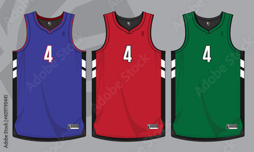 basketball jersey mockup template vector design