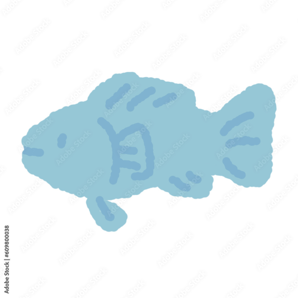 Fototapeta premium fish doodle cartoon