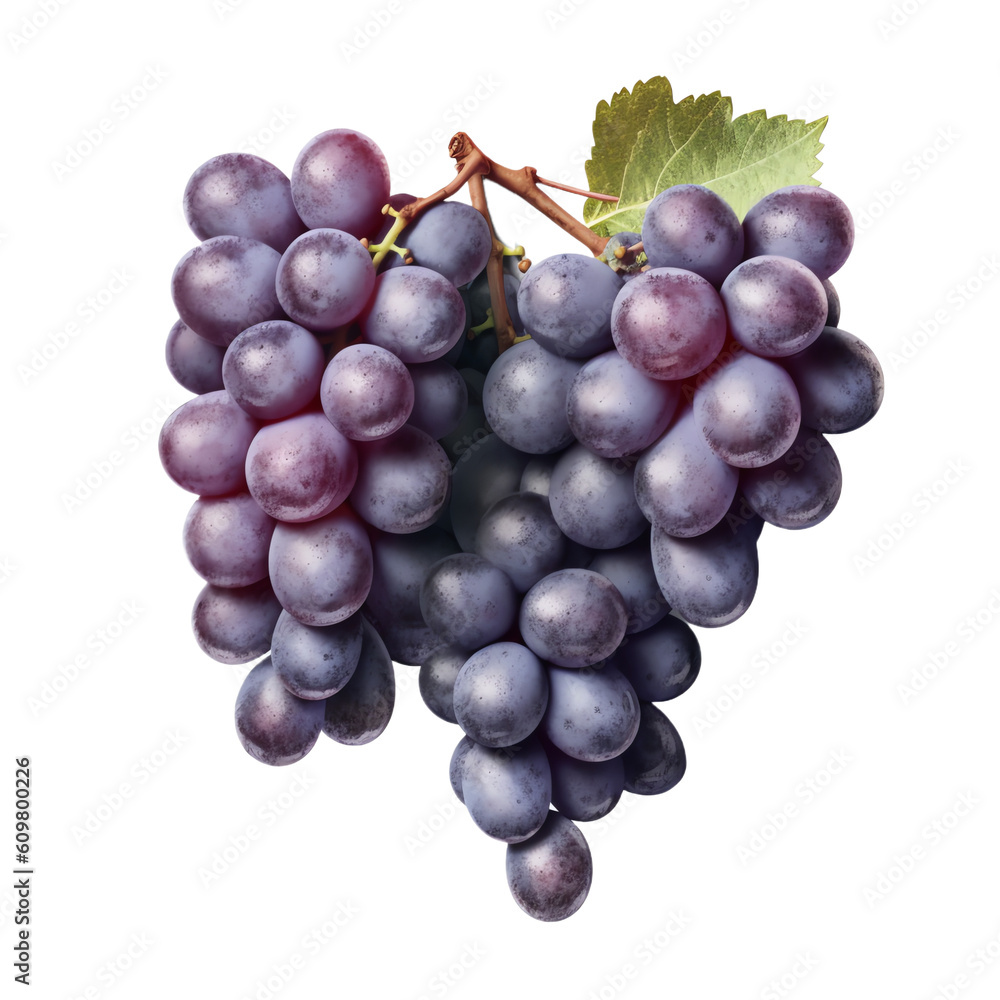 Fototapeta premium Freshly picked grapes in a bunch 