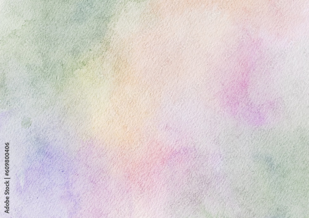 Abstract colorful painted watercolor paper background texture  pastel watercolor design with digital painted for template