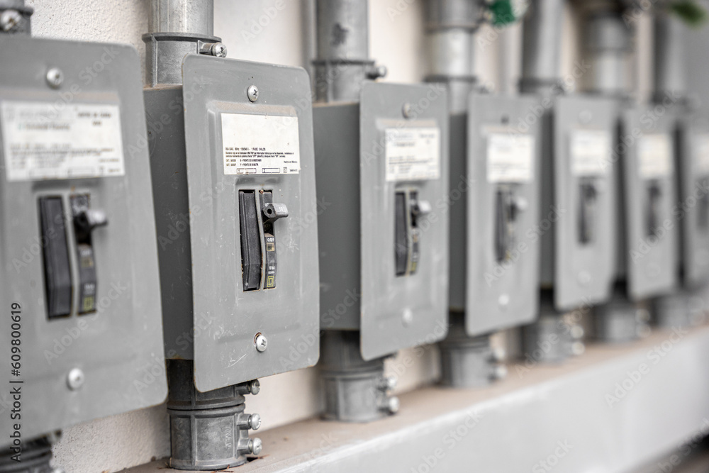 Fuse box group with on off switch, in departments, CFE. Fuse box group with on off switch, in departments, CFE.