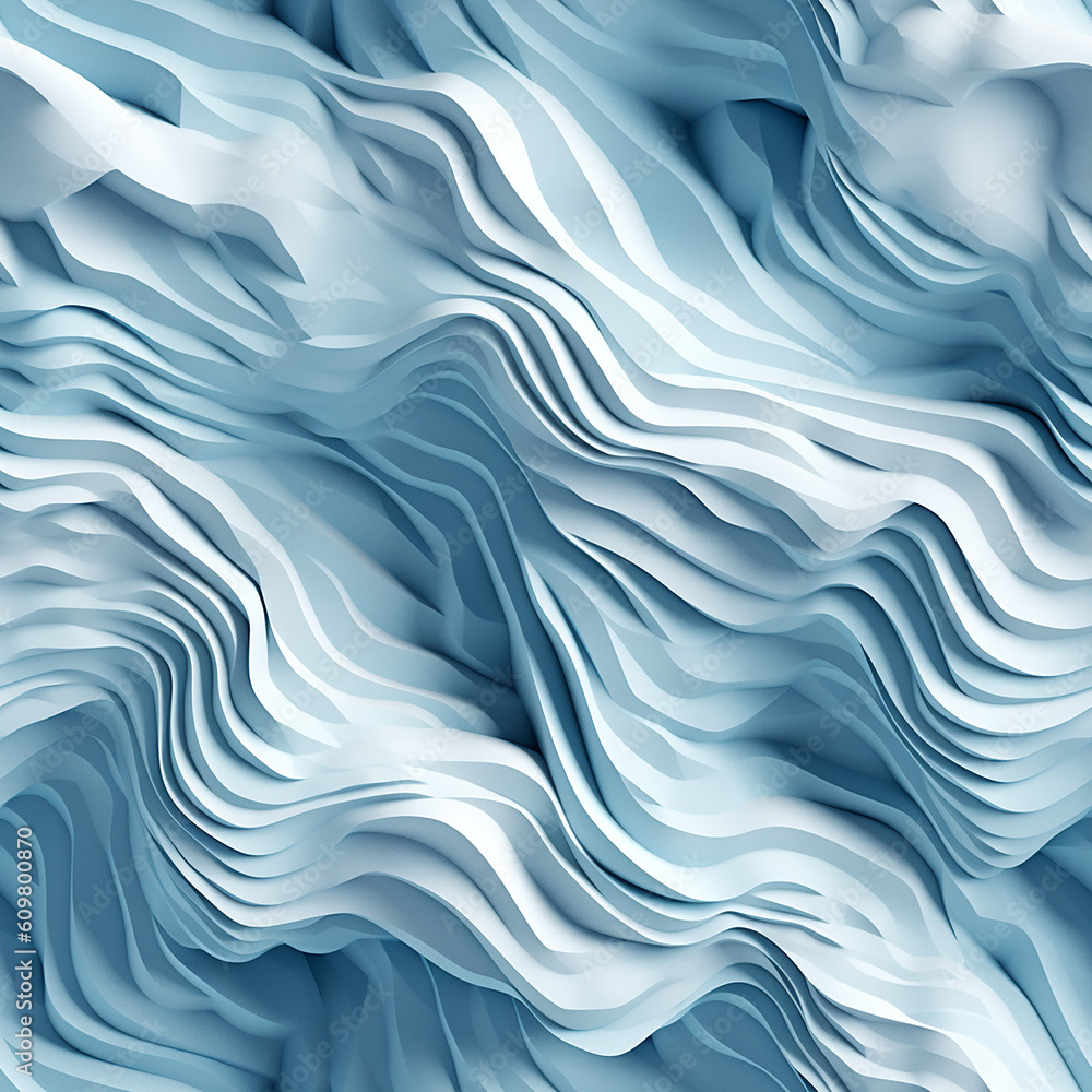 Fototapeta premium Generative AI image of ice-inspired design tile captures the ethereal beauty of frozen landscapes, with shimmering textures and cool hues that evoke a sense of serenity and elegance