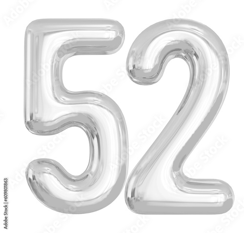 52 Silver Balloons Number 