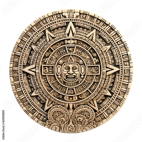 Mayan calendar showcasing intricate symbols 