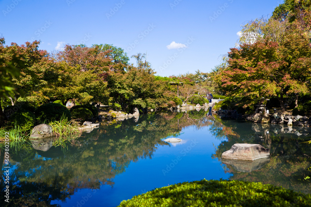 The wooden pagoda of Toji Temple with beautiful Japanese garden in Kyoto, Japan. The wooden pagoda of Toji Temple with beautiful Japanese garden in Kyoto, Japan.