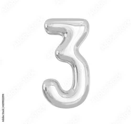 3 Number Silver