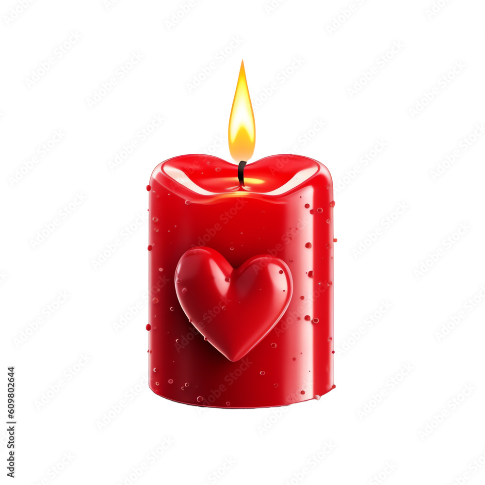 Red candle in the shape of a heart
Red candle in the shape of a heart