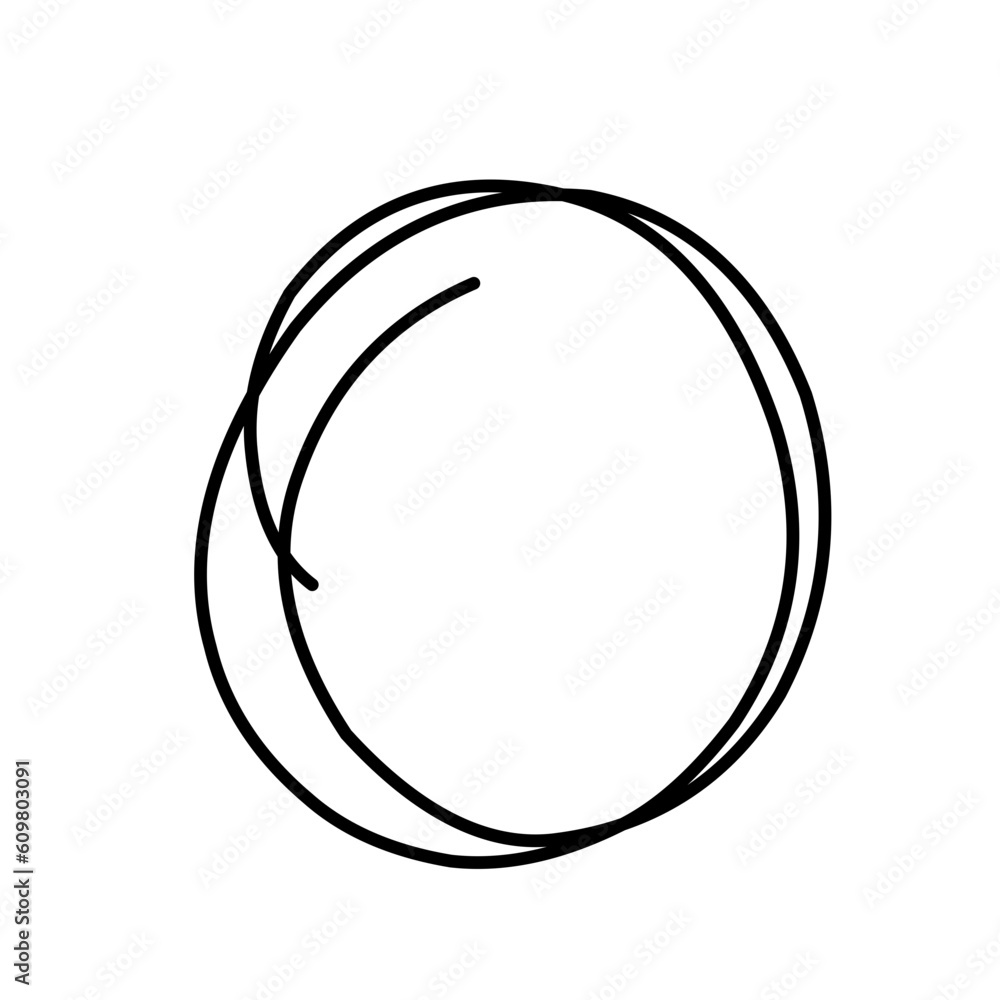 Hand drawn circle line sketch. Vector circular doodle round circle for note message sign design element Hand drawn circle line sketch. Vector circular doodle round circle for note message sign design element