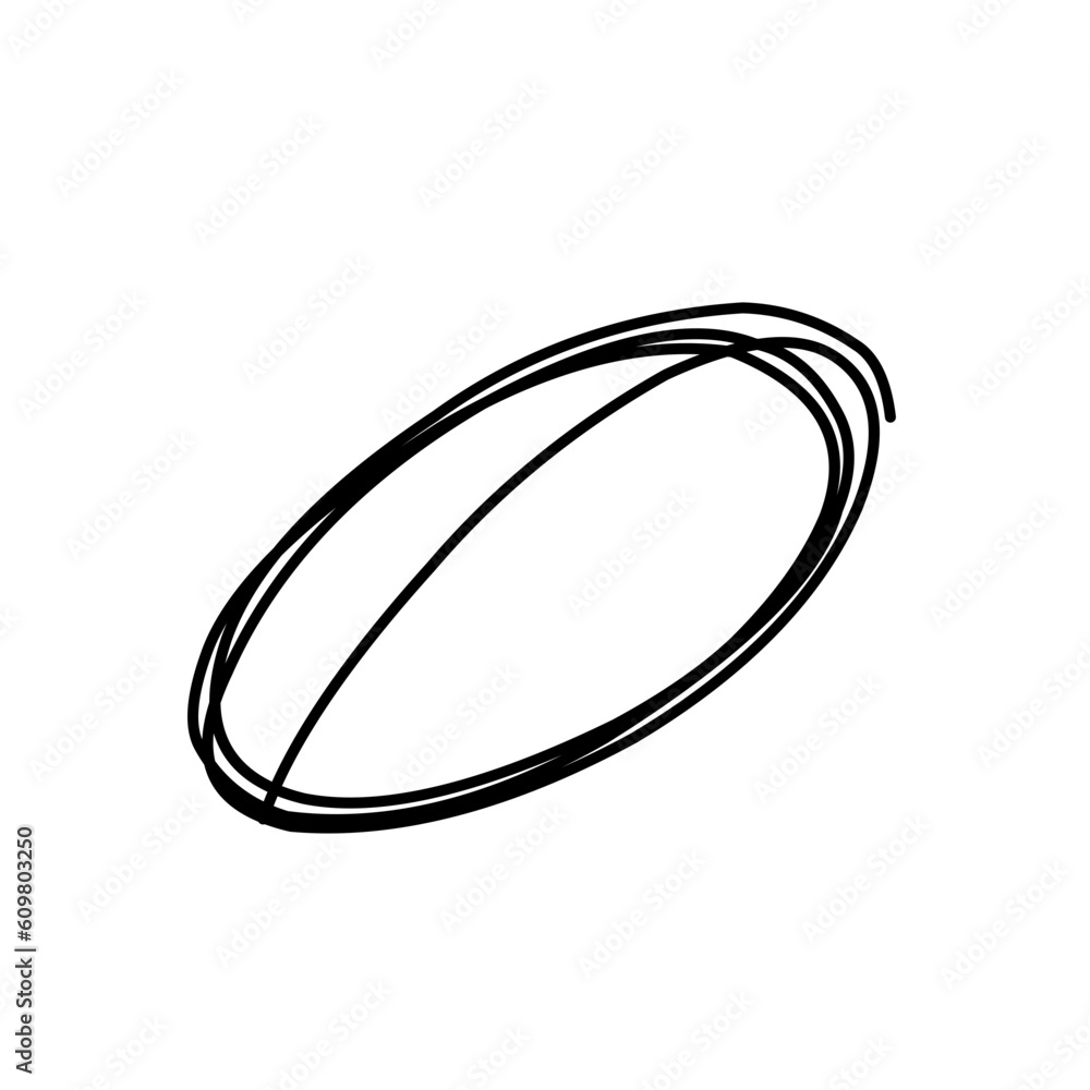 Hand drawn circle line sketch. Vector circular doodle round circle for note message sign design element Hand drawn circle line sketch. Vector circular doodle round circle for note message sign design element