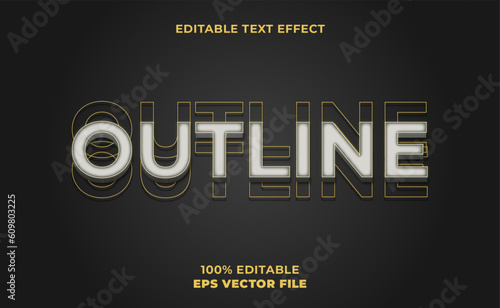 3d outline text effect
